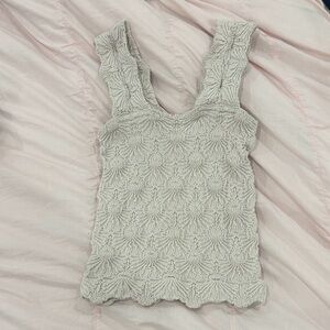 Textured Sleeveless Top in Cream